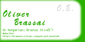 oliver brassai business card